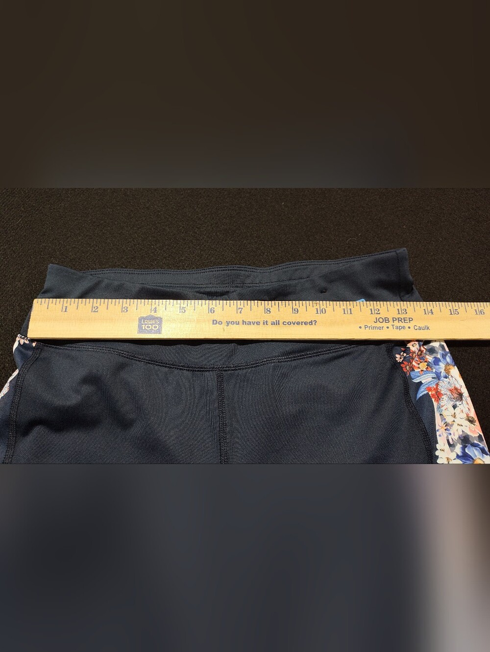 Fila Sport Floral Activewear Yoga Stretch Pants Women's Size Small, Navy Blue - Picture 9 of 11